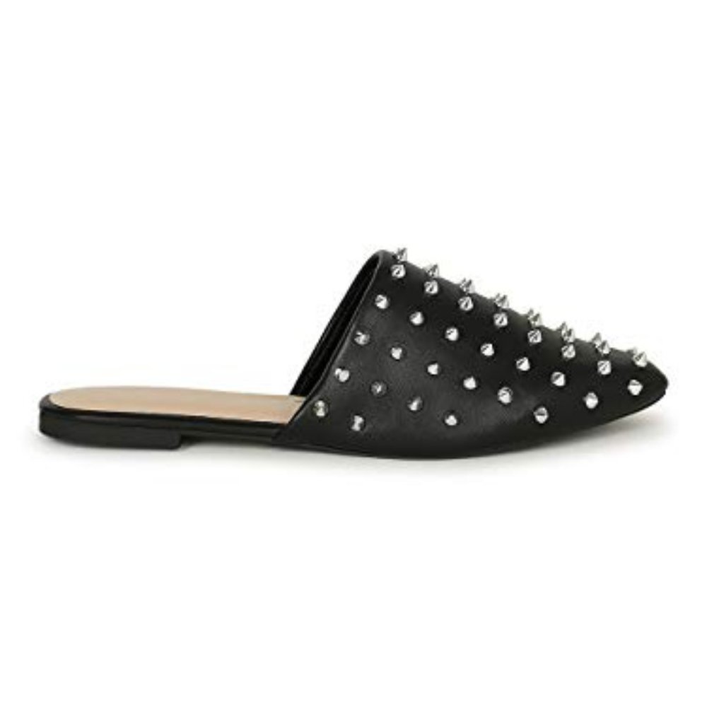 Black Studded Mules Size 6 - Picture 5 of 7